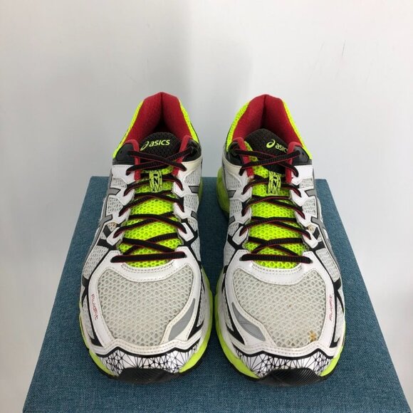 Asics Mens Neon Green & White Gel Kayano 21 Lightning/Flash Yellow Sneakers 11.5 - Picture 3 of 16